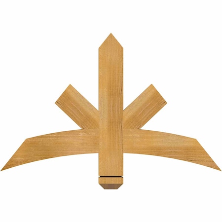Ekena Millwork Alberta Rough Sawn Timber Gable Bracket, Western Red Cedar, 36"W x 23"H x 2"D x 4"F, 15/12 Pitch GBW036X23X0204ALB00RWR